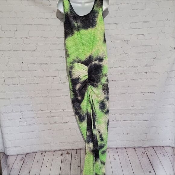 Women's Textured Tie Dye Ruched Butt Jumpsuit Large/XL - Picture 5 of 5